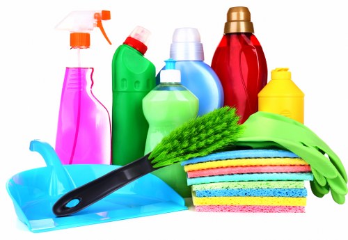 Professional cleaner in Hollandpark preparing a bright living room for cleaning